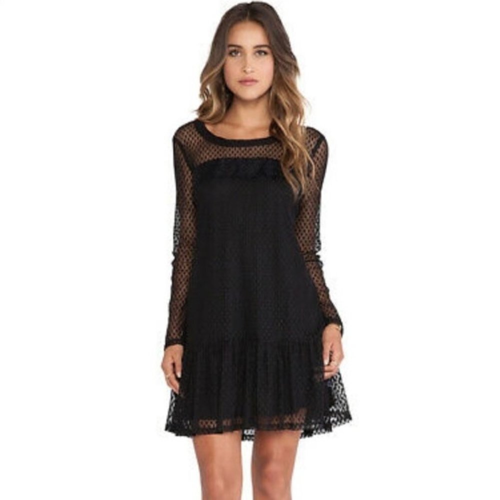 Ella Moss Nikita Mesh‎ Polka Dot Mini Dress